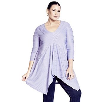 Avenue Women's Plus Size Finley Textured Top