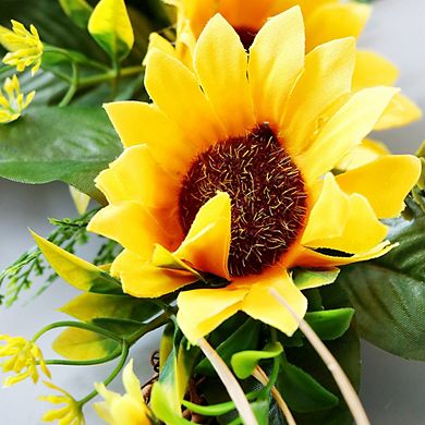 Sunflower Wreath for Front Door or Home, 20 Inches