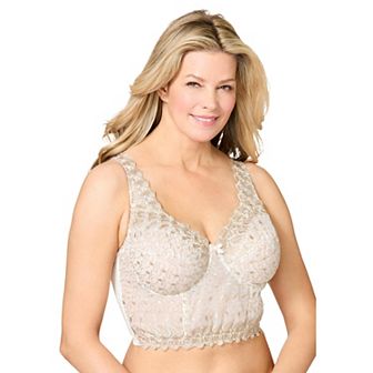 Amoureuse Women's Plus Size Longline Embroidered Bra