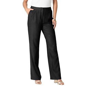 Roaman's Women's Plus Size Crepe Trouser Pant