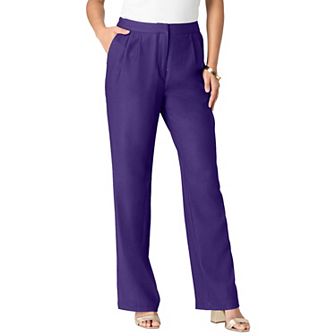 Roaman's Women's Plus Size Plus Size Crepe Trouser Pant