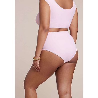 ELOQUII Women's Plus Size High Waisted Bikini Bottom