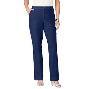 Roaman's Women's Plus Size High-Rise Bootcut Denim Trouser