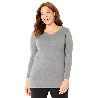 Catherines Women's Plus Size Cashmiracle V-Neck Sweater