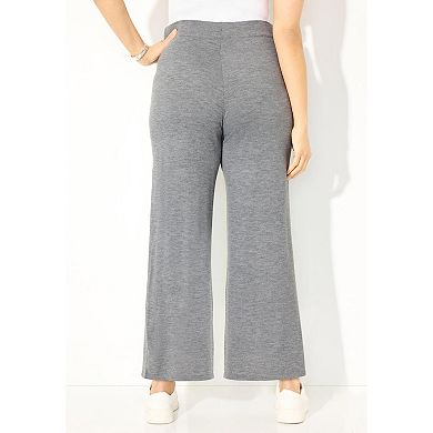 Catherines Women's Plus Size Cashmiracle Wide Leg Pant