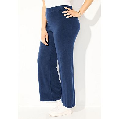 Catherines Women's Plus Size Cashmiracle Wide Leg Pant