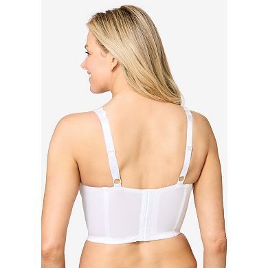 Amoureuse Women's Plus Size Longline Embroidered Bra