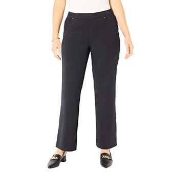 Catherines Women's Plus Size The Wide Leg Knit Jean
