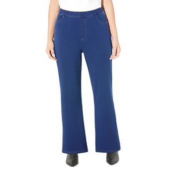 Catherines Women's Plus Size The Wide Leg Knit Jean