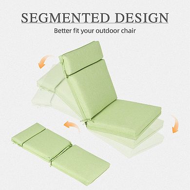 Aoodor Outdoor High Back Dining Chair Cushion Set with Ties and Zipper, 44"x21"x3.2", Set of 4