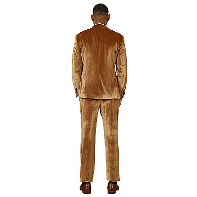 Men's 2pc Velvet Suit Set w/ Peak Lapel