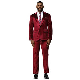 Men's 2 pc Velvet Suit Set w/ Peak Lapel