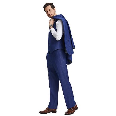 Stacy Adams Windowpane Vested Suit Set