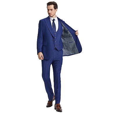 Stacy Adams Windowpane Vested Suit Set