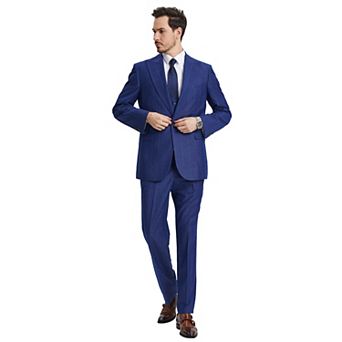 Stacy Adams Windowpane Vested Suit Set