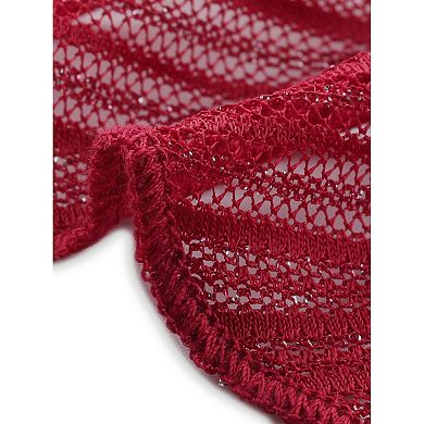 Plus Size Women's Ruffle 3/4 Sleeve Tunic Tops V Neck Double Layers Loose Fit Mesh Blouses Shirt