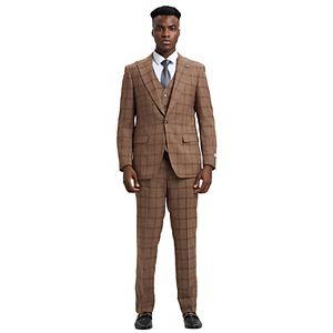 TSJ×TK SUITS BROWN 4 Kennedy Blue | Trim Fit Cocoa Mens Suit