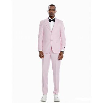 Men's 3 pc Solid Peak Lapel Suit Set w/ Shawl Collar Double Breasted Vest