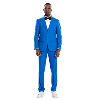Men's 3 pc Solid Peak Lapel Suit Set w/ Shawl Collar Double Breasted Vest