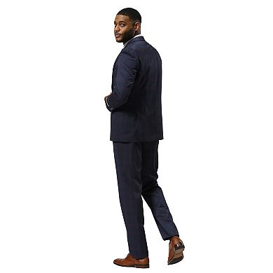 Stacy Adams Glen Check Vested Suit Set w/ Peak lapel