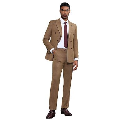 Stacy Adams Double Breasted Pinstriped 2pc Suit Set