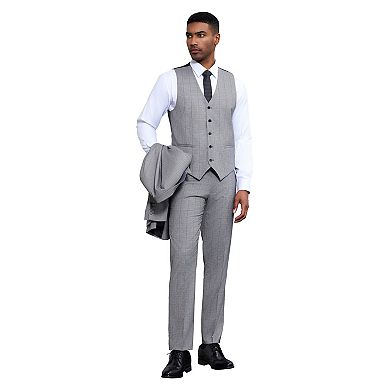 Stacy Adams 3pc Windowpane Suit Set