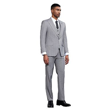 Stacy Adams 3pc Windowpane Suit Set