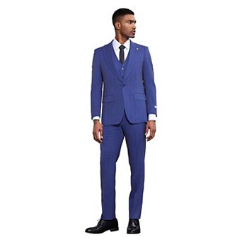 Stacy Adams 3 pc Windowpane Suit Set