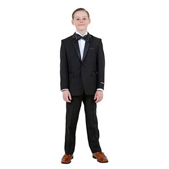 Tuxedo 4 pc Suit Set w/ Dress Shirt & Bowtie, Toddler Boys (2T-3T)