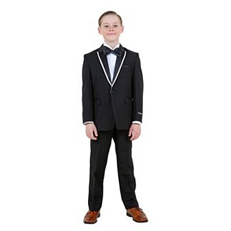 Tuxedo 4 pc Suit Set w/ Dress Shirt & Bowtie, Toddler Boys (2T-3T)