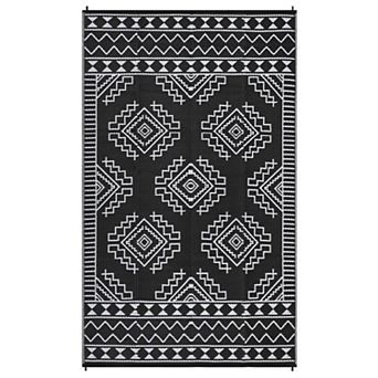 Garvee Boho Outdoor Area Rug Plastic Reversible Rug for Balcony Patio Beach Camping