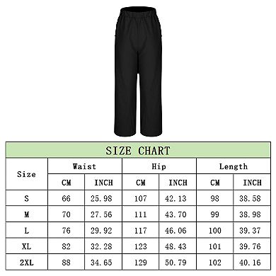 Women's Casual Pants Elastic High Waist Loose Solid Color Wide-leg Pants