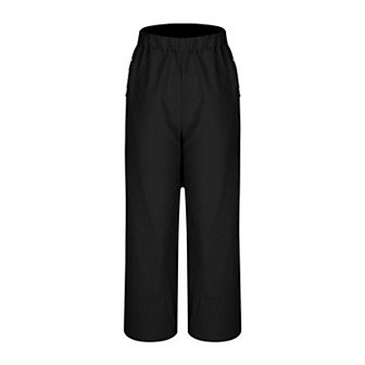 Women's Casual Pants Elastic High Waist Loose Solid Color Wide-leg Pants
