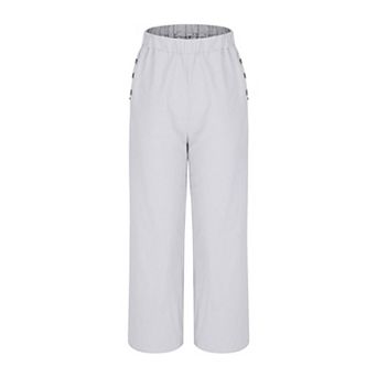 Women's Casual Pants Elastic High Waist Loose Solid Color Wide-leg Pants