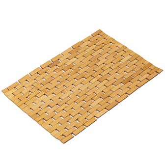 Foldable 100% Bamboo bathmat; non-slip, quick-drying, practical, and decorative for home use