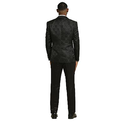Stacy Adams Men's 3pc Suit Set w/ Shawl Collar Double Breasted Vest