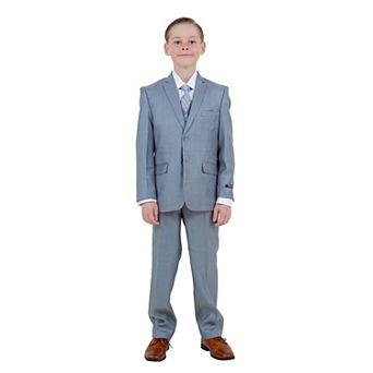 Sharkskin 5 pc Suit Set w/ Dress Shirt and Tie, Toddler Boys (2T-3T)