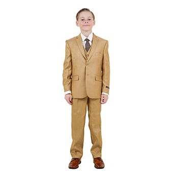 Sharkskin 5 pc Suit Set w/ Dress Shirt and Tie, Toddler Boys (2T-3T)