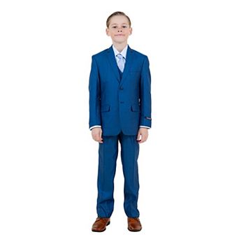 Sharkskin 5 pc Suit Set w/ Dress Shirt and Tie, Toddler Boys (2T-3T)