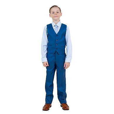 Sharkskin 5pc Suit Set w/ Dress Shirt and Tie, Toddler Boys (2T-3T)