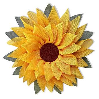 Charming Burlap Sunflower 22" Wreath, Vintage Front Door Decor with Rustic Farmhouse Style