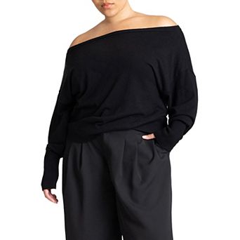 ELOQUII Women's Plus Size Slouchy Sweater