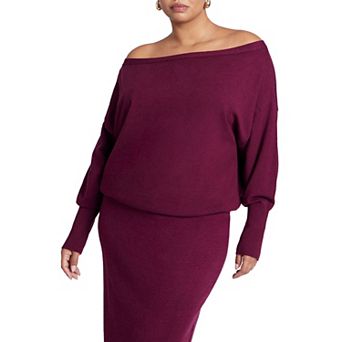 ELOQUII Women's Plus Size Slouchy Sweater