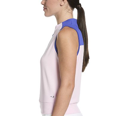 Women's Grand Slam 1/4 Zip Sleeveless Golf Top With Mesh Yoke
