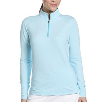 Women's Grand Slam Feeder Stripe Quarter-Zip Long Sleeve Golf Pullover