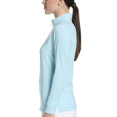 Women's Grand Slam Feeder Stripe Quarter-Zip Long Sleeve Golf Pullover