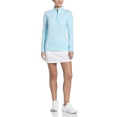 Women's Grand Slam Feeder Stripe Quarter-Zip Long Sleeve Golf Pullover