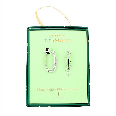 Forever Radiant Diamond Accent Oval Hoop Earrings