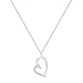 Forever Radiant Diamond Accent Heart Pendant Necklace