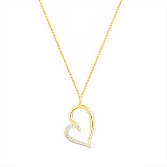 Forever Radiant Diamond Accent Heart Pendant Necklace